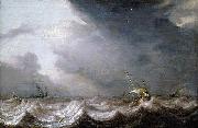 Dutch Vessels at Sea in Stormy Weather, MOLYN, Pieter de